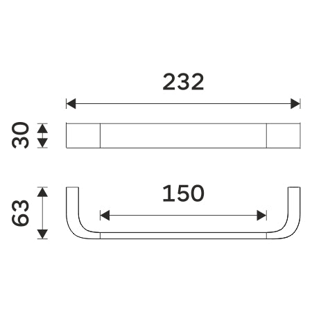Towel rack, 23 cm