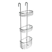 Three-tier wall-mounted shelf, chrome